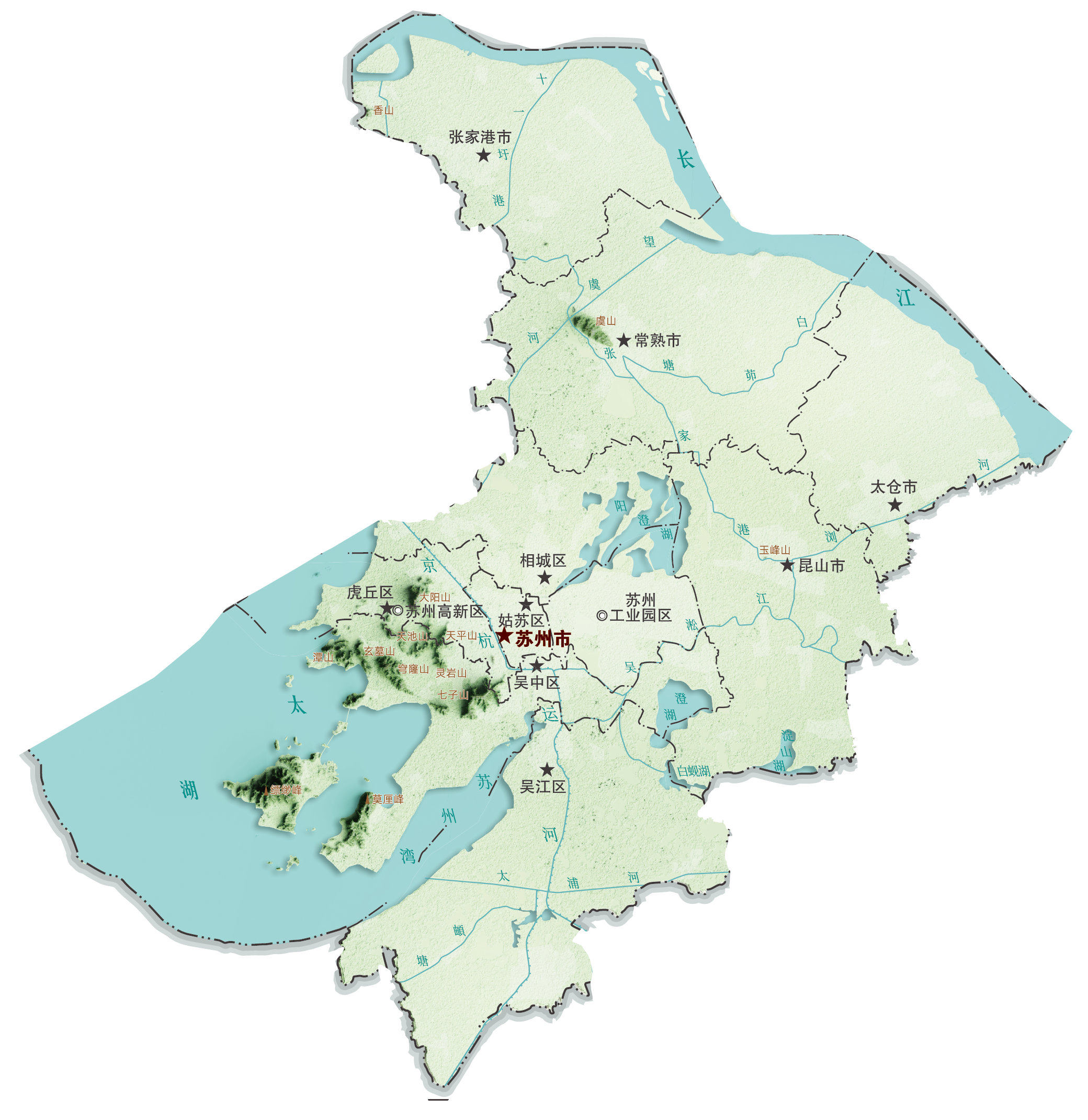 苏州市地形图